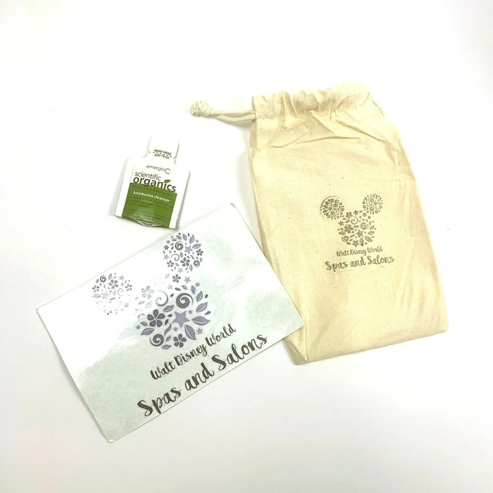Walt Disney World Spas and Salons Promotional Bag w/ Postcard and emerginC Sampl